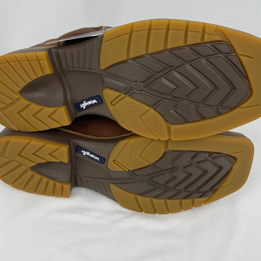 Wrangler Men's Brown Leather Chukka Moc Toe Boots SIZE 8 M NWT